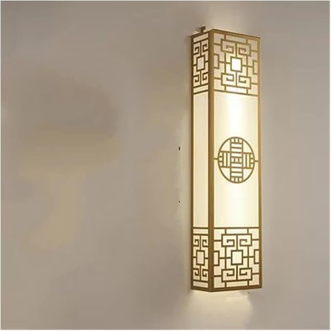 Chinese Style Bedroom Wall Lamp Strip Shaped Zen Background Wall Bedside Lamp Living Room