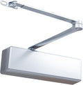 Automatic Door Closer, Adjustable Self Closing, Backcheck, Delayed, ADA Compliant, UL 3 Hour Fire Rated, Grade 1 Extra Heavy Duty, 2 Million Cycles, Residential & Commercial, Sliver Aluminum