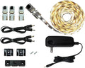 Inspired LED Cut and Connect Series | Super Bright - 18 LEDs per Foot | Cool White 6000 K | 9.5ft/ 3M | Flex LED Kit | Cut to Size DIY | Dimmable | Install in Minutes!