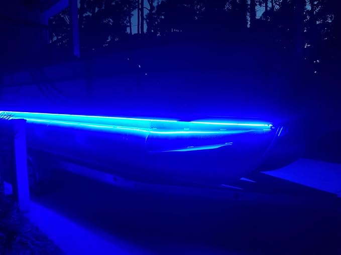 Green Blob Outdoors Pimp My Pontoon DIY Boat Light Strip kit Neon Blue Bright Glow Under Deck IP68 Waterproof, Professional Grade (Blue, 19ft)