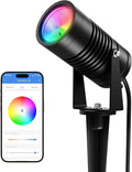 Smart Landscape Lights, APP Controlled RGBCW Color Changing Spot Lights, IP65 Waterproof 24V Low Voltage Outdoor Spotlights for Garden Yard Pathway Holiday Decor (No Adapter)
