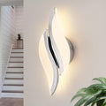 CANEOE Modern LED Wall Sconce 6000K Chrome Indoor Wall Light Fixtures Acrylic Wall Sconce Lighting for Living Room Bedroom Bedside Bathroom Hallway Stairway Wall Lamp (Chrome, 1 Pack, 3000K)