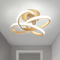 Led Ceiling Light, Gold 30cm Modern Ceiling Lights LED, Simple Curved Ceiling lamp, Ceiling Lighting Fixture for Hallway Bedroom LivingRoom Entryway Balcony Stair - 26W Cool White Light 6000K