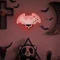 LED Mirror Neon Lights Light Up Dressing Mirror Cat/Shine Heart/Bat/Butterfly Shape Neon Mirror Sign for Modern Home Girl Room Bathroom Salon Wall Art Decor Gift For Girlfriend USB Powered