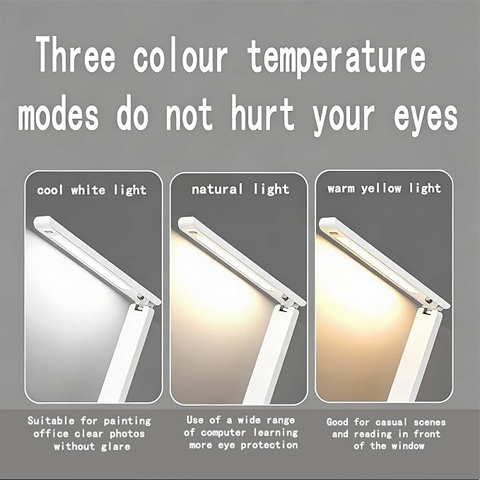 All-in-One Wireless Charging Desk Lamp with Digital Clock & Alarm, 15W Fast Phone Charger, 3 Color Lighting Modes, 180° Foldable, Touch Control for Bedroom, Office,TYV-2088 White.