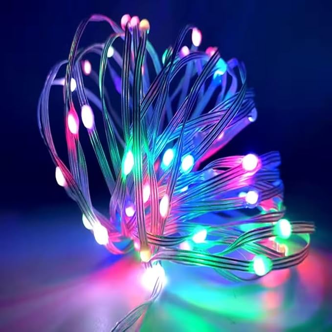 50ft USB Powered RGB Fairy Lights with Remote & App Control, Waterproof IP65 Outdoor/Indoor Decorative Lights for Bedroom, Patio, Garden, Parties & Holidays