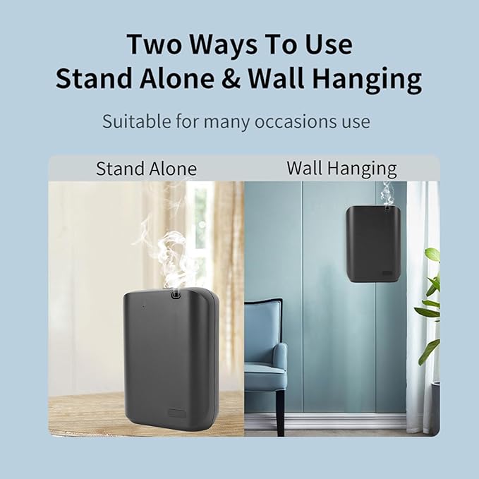 Zunate Smart Scent Air Machine 150ML, APP Controlled Silent Wall Mount Diffuser for 2152.78 Sq.Ft, Ideal for Hotels, Offices & Commercial Spaces (Black)