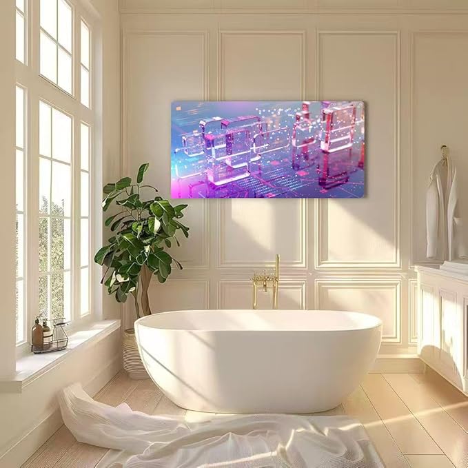 Wibinuki Wall Art Wall Decor Wall Paintings Machine Learning s. Physical Infrastructure of the Internet network for Living Room Bedroom Bathroom Home Decor Can Be Hung Directly 20"x 40"