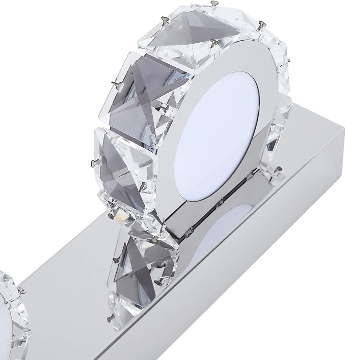 Waterproof LED Mirror Front Light, 16W, 4 Lights, 85-265V, Round Makeup Lights, White - IP65 Protection, Energy Saving, Bathroom and Dressing Room Use (4 Lights)