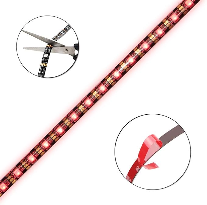 Led Strip Lights Battery Powered RGB Led Strip Rope Lights Waterproof Led Lights with Remote Control Flexible Led Strip Lighting 2M 6.56ft