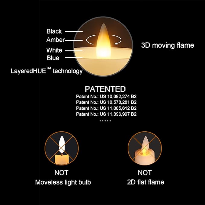 Flameless Pillar Candles Flickering with Remote Timer, Battery Operated LED Candles Up to 400 Hours, 3D Moving Flame Real Wax Candles. (Red)
