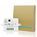 RGBZONE Wireless Light Switch and Receiver Kit, 100FT RF Range Remote Control, No Rewiring, AC85-240V Quick Create or Relocate On/Off Switches for Lamps (Gold)