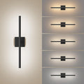 Tipace Hardwired Black Vanity Light Fixtures for Bathroom - 23.6 inch 360° Rotatable Modern Bathroom Light Fixture Over Mirror 5CCT LED Wall Sconce Lighting Fixture LED Vanity Lights Bar