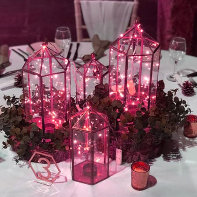 SOCO 16 Pack LED Fairy Lights Battery Operated - 10FT 30LED Copper Wire Mason Jar String Lights, IP65 Waterproof, Bendable for Indoor/Outdoor, Christmas, Wedding, Party, Camping Decor