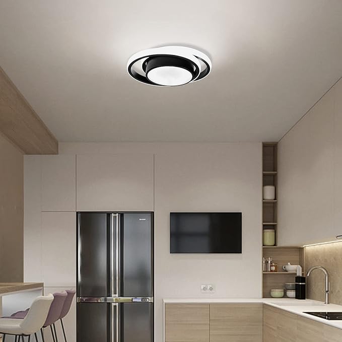 Motion Sensor LED Ceiling Light Indoor, 36W Cool White Mount Motion Activated Light Fixture Modern Flush Mount Ceiling lamp for Closet Laundry Bathroom Hallway Stair Porch Basement. (Round)