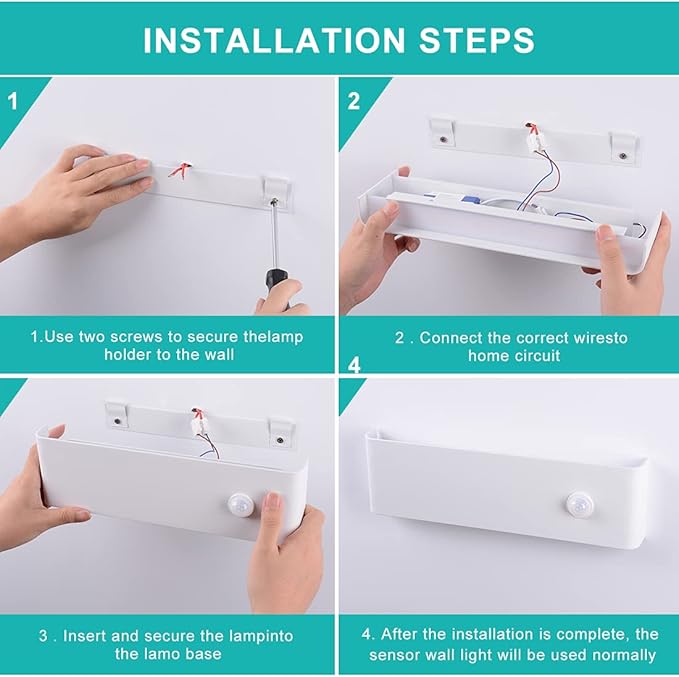 LED Hardwired Motion Sensor Light Indoor Wall Sconce, Motion Sensor Wall Light Indoor Sconce Wall Aluminum Modern Wall Sconce for Living Room Hallway Stair 12W Warm White(Not Battery Operated)
