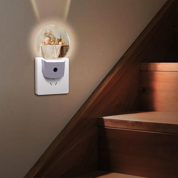 Plug in Night Light with LED & Smart Light Sensor, The Ideal Home Auto-On/Off Night Lights Plug Into Wall for Bedroom, Bathroom, Hallway, Stairway