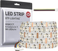 BTF-LIGHTING RGBCCT 5 Colors in 1 LED Tape Lights 5050SMD RGBWW RGB+Dimmable Color Temperature 2700K-6500K 16.4ft 96LED/m 480LED IP30 DC12V White PCB for Home Decoration(No Adapter or Controller)