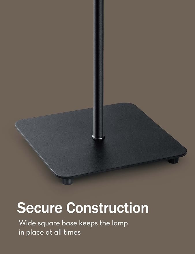 Nopoor LED Floor Lamp, 4 Brightness Levels & 4 Colors Dimmable Floor Lamp Modern Standing Light Adjustable Gooseneck Task Lighting for Reading Living Room Bedroom Office Piano (Black)