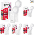 Energizer LED Puck Lights, Wall Switch Remote, Battery Operated, Under Cabinet Lighting, Wireless Lights, 50 ft Range, Perfect for Kitchen Under Cabinet, Laundry Room, 58822-T1 (Pack of 10)
