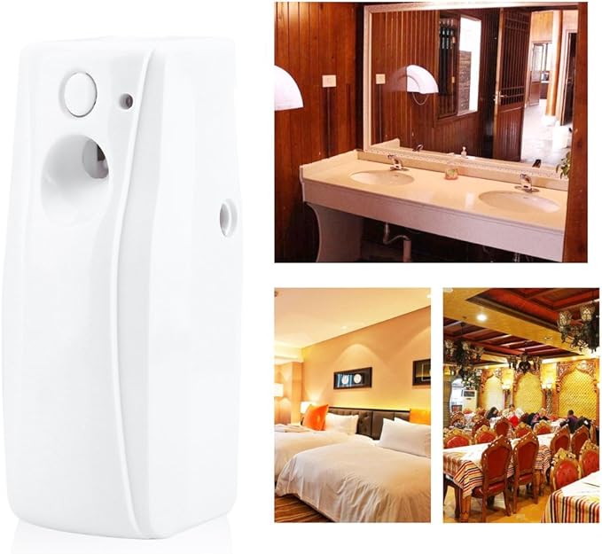 Home Wall Mounted Automatic Sprayer Indoor Automatic Air Freshener with Light Sensor Fragrance Aerosol Sprayer Programmable 7.5/15/ Timer