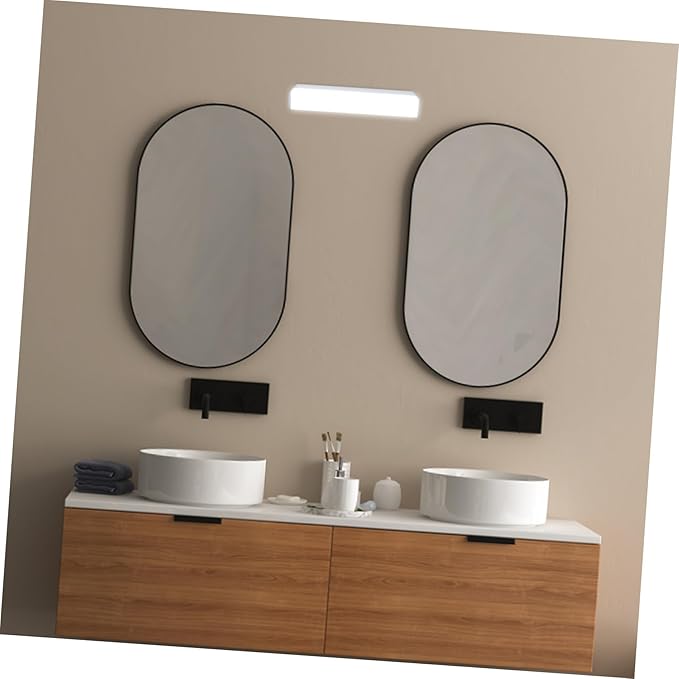 STOBOK Waterproof LED Vanity Mirror Light Anti-Fog Technology for Bathroom and Bedroom Adjustable Brightness Cordless Design for Makeup Application and Dressing Tables