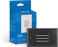 NICOR Lighting STP2 Horizontal Louvered Black LED Step Light with Photocell (STP2L120HBKPC)