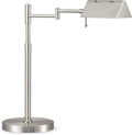 VONLUCE LED Desk Lamp, Adjustable Industrial Style Metal Table Lamp, Dimmable Reading Lamp for Living Room Bedroom Office, Brushed Nickel