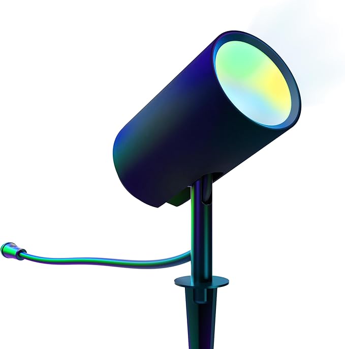 LIFX Supercolor Smart LED Outdoor Spot Light, Wi-Fi Landscape Light with 3 Addressable Color Zones, Millions of Colors & Whites, Low Voltage, App Control, LFX/LV/SPOT/RND