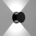 Kawell 8W Modern LED Wall Sconce Light Up Down Waterproof Outdoor Wall Lamp Indoor Hardwired for Bedroom Bathroom Hallway Stairs Porch, Black 6000K