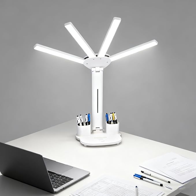 Led Desk Lamp Foldable Desk Light 3 Lighting Modes Table Lamp Dimmable Eye Caring Reading Lamp for Home Office College Dorm Bedroom Bedside (Desk lamp)