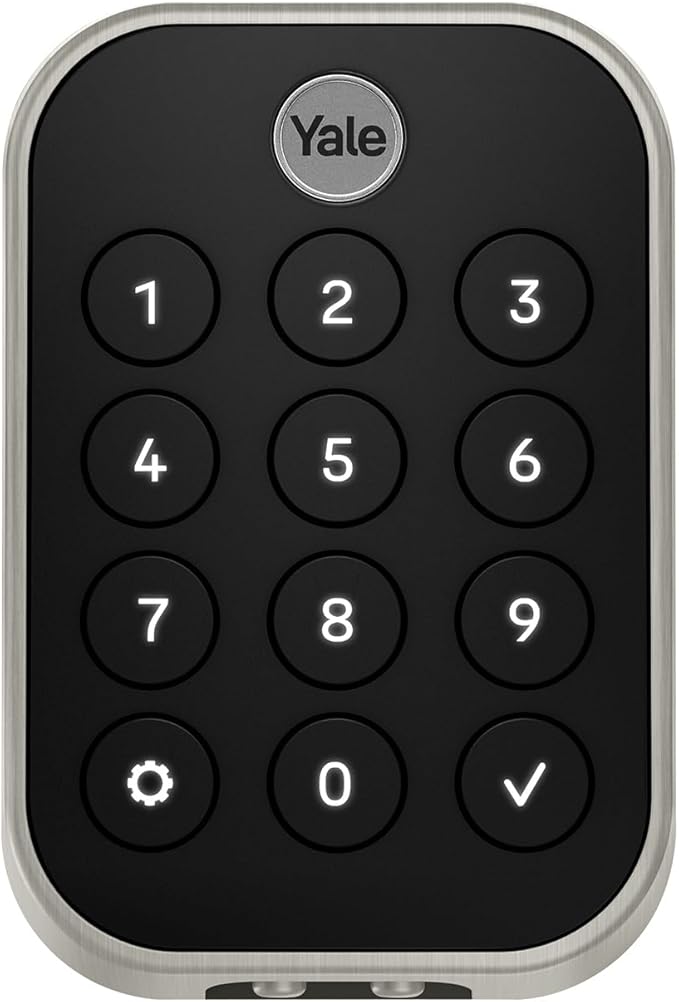 Yale Assure Lock 2 Touch Deadbolt, Satin Nickel Key-Free Fingerprint Smart Door Lock with Wi-Fi Touchscreen Keypad and Fingerprint Scanner for Keyless Entry and Remote Access, YRD430-F-WF1-619