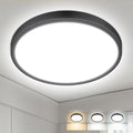 hepside 23INCH Big Dimmable Flush Mount Ceiling Light Fixture Black, 3CCT Selectable 3000/4000/6500K Ceiling Lamp, 56W 5600LM Super Bright Low Profile Light for Bedroom, Kitchen, Bathroom, Hallway