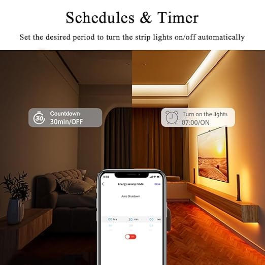 LANBON L8 LCD Smart Light Strip Switch, with 32.8FT LED Strip Lights, 2.4G WiFi Wall Touchscreen Switch Support to DIY Brightness/Colors, Compatible with Alexa/Google Home, APP Remote Control, L8-HLS