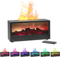 Essential Oil Diffusers for Home,Air Diffuser Flame Colorful Water Vapor Fireplace Fire Humidifier Aromatherapy Aroma for Room Bedroom,Auto Off Protection