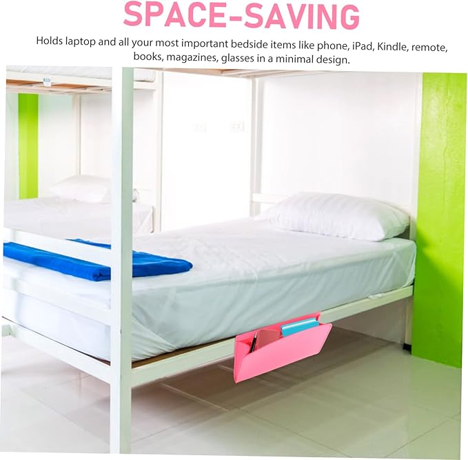 Zerodeko Modern Bedside Storage Container Organization and Storage Drawer Felt Material for Laptop Tablet Books Pink