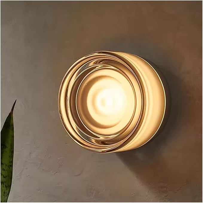 Modern LED Wall Lamp - Amber Jelly Sconces for Living Room, Corridor, Study & Dining Room - Smokey Grey Fixture - Stylish Home Decor Lighting