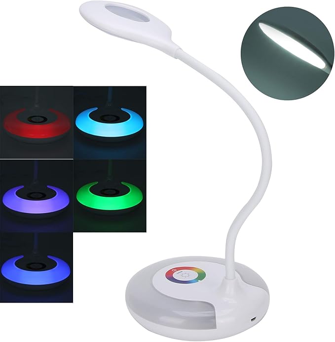 Keenso LED Table Lamp Eye Protection Touch Dimming Desk Light for Bedroom Reading Study Writing Office Supplies (Plug in Version)