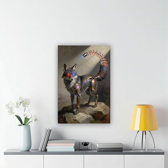 Framed Steampunk Fantasy Wall Art for Modern Living Room TV Wall Futuristic Industrial Style Decor Statement Artwork 08x12inch(20x30cm)