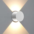 Kawell 8W Modern LED Wall Sconce Light Up Down Waterproof Outdoor Wall Lamp Indoor Hardwired for Bedroom Bathroom Hallway Stairs Porch, White 3000K