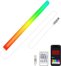 12" Under Monitor RGB Light Bar,16 Million Hues,USB-Powered, 3-Control (Button/Remote/App),LED Ambient Light for Gaming Room, Display Case & Desk Aesthetic Lighting（Red）
