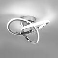 Modern LED Ceiling Lights, 9.5in Chrome Hallway Ceiling Light fixtures 22W Cool White 6000K, Flush Mount Ceiling Light for Kitchen,Aisle, Entrance, Bedroom, Bathroom, Living Room
