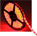 Water-Resistance IP65, 12V Waterproof Flexible LED Strip Light, 16.4ft/5m Cuttable LED Light Strips, 300 Units 3528 LEDs Lighting String, LED Tape(Red) Power Adapter not Included