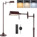 Dimmable Pharmacy Floor Lamp with Remote, 17W LED Reading Floor Lamp with 360°Swing Arm, 3 Color Temperature, Height Adjustable Standing Task Lamp for Living Room, Bedroom, Office, Oil-Rubbed Bronze