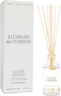 Sweet Water Decor Luxury Getaway Reed Diffuser Set - Room Diffuser with Leather, Amber & Musk Scent - Reed Diffuser for Bathroom Lasts for 4 Months - Home Diffuser with Premium Fragrance Oils