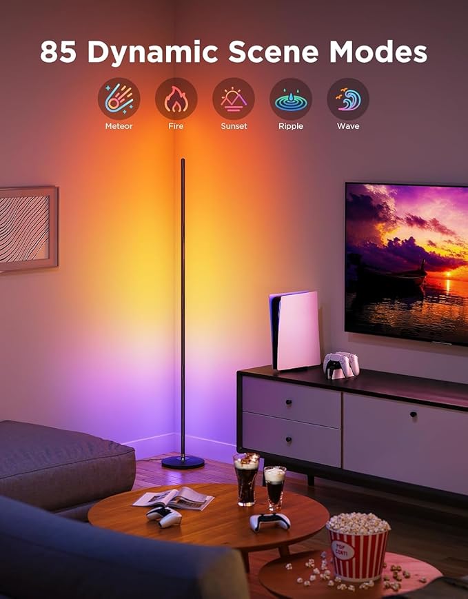 Govee RGBIC Lamp, Smart Lamp Compatible with Matter and Alexa, Modern Lamp with Music Sync and Million DIY Colors