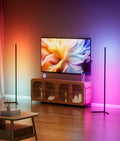 2 Pack Corner Floor Lamp, 65" RGB LED Corner Lamp, Color Changing Ambient Lighting with Music Sync - App and Remote Control LED Lamp for Bedroom, Living Room, Gaming Room