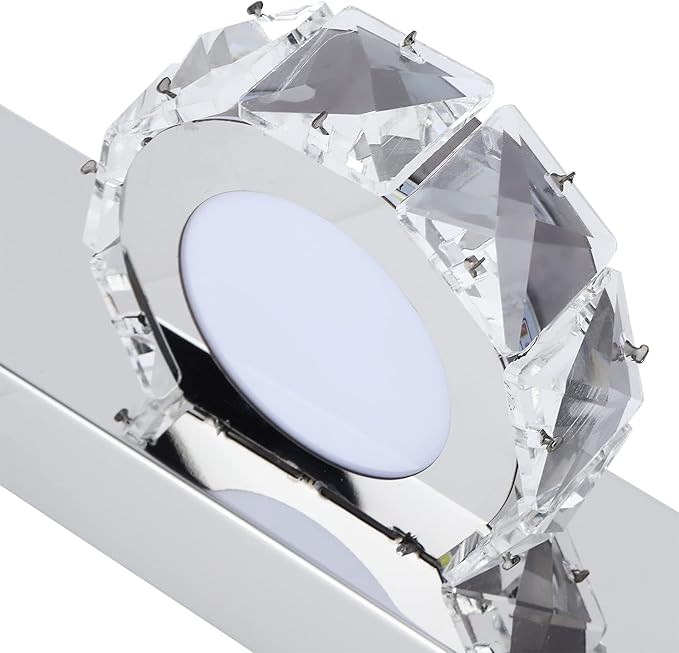 Waterproof LED Mirror Front Light, 16W, 4 Lights, 85-265V, Round Makeup Lights, White - IP65 Protection, Energy Saving, Bathroom and Dressing Room Use (4 Lights)