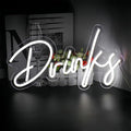Drinky LED Neon Signs for Wall Decor Neon Wall Art Acrylic LED Lights with Hanging Chain Light Up for Bedroom Decor Graduation Bar Pub Wedding Party 5V USB Powered Dimmable