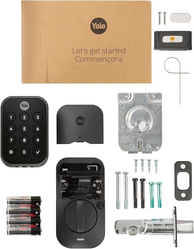 Yale Assure Lock 2 Touch Deadbolt, Black Key-Free Fingerprint Smart Door Lock with Wi-Fi Connected Touchscreen Keypad and Fingerprint Scanner for Code Entry and Remote Access, YRD430-F-WF1-BSP